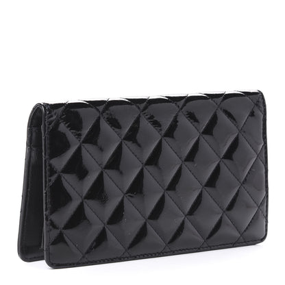 Chanel Patent Quilted Brilliant Yen Wallet Black 3 of 10