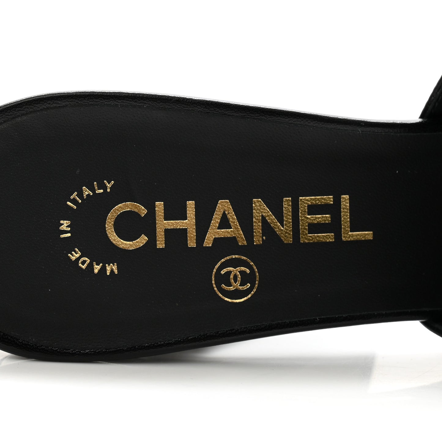 Shiny Goatskin Pearl Mule 40 Black