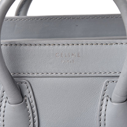 Celine Smooth Calfskin Nano Luggage Sky 6 of 25