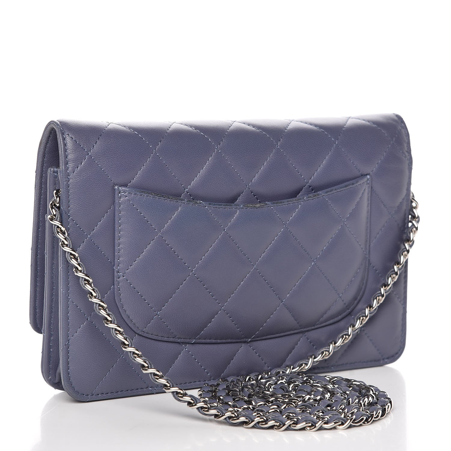 Chanel Lambskin Quilted Wallet On Chain WOC Lavender 3 of 13