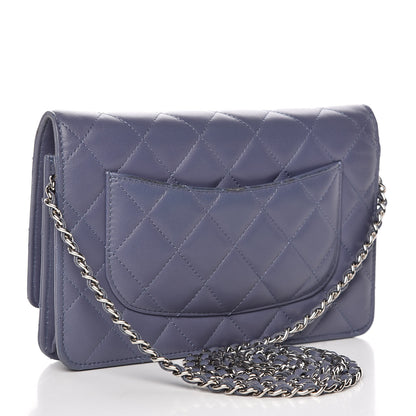 Chanel Lambskin Quilted Wallet On Chain WOC Lavender 3 of 13