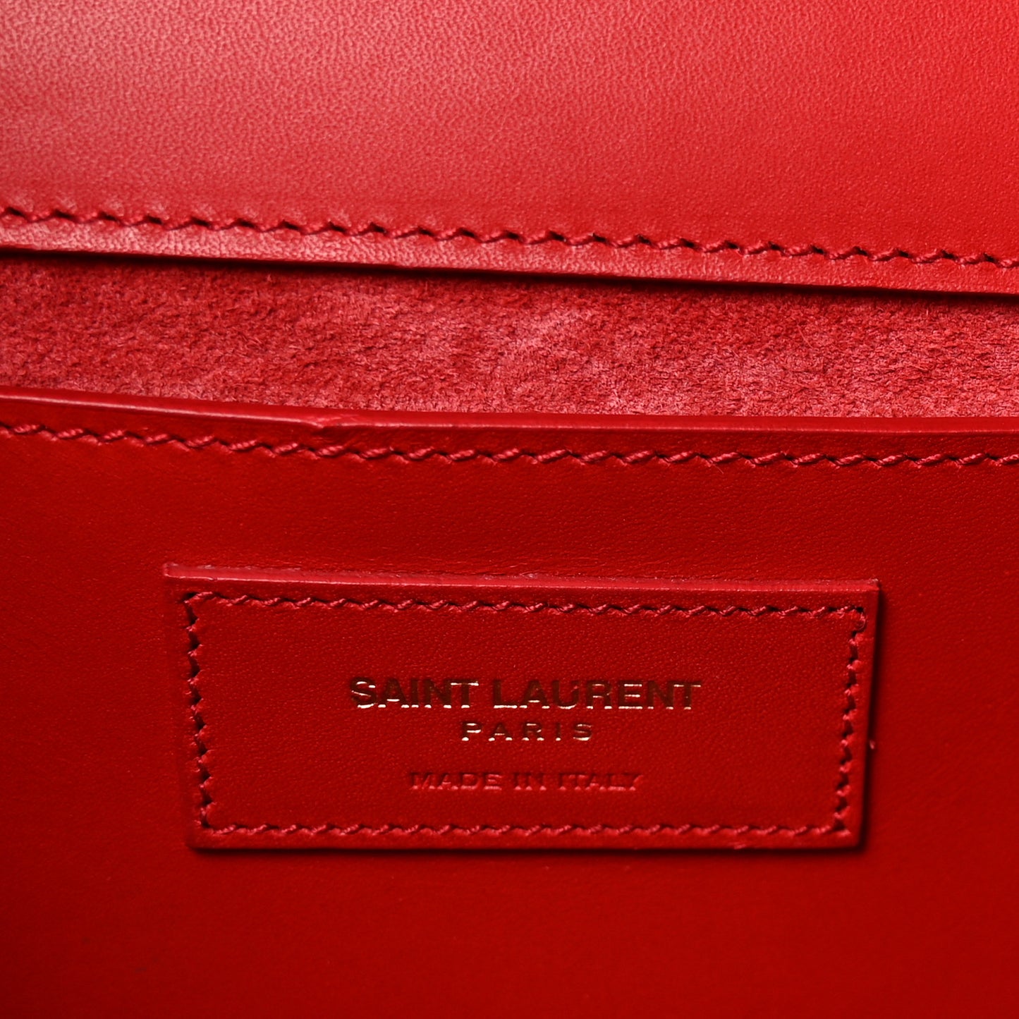 Smooth Calfskin Medium Classic Monogram Kate Tassel Satchel Lipstick Red