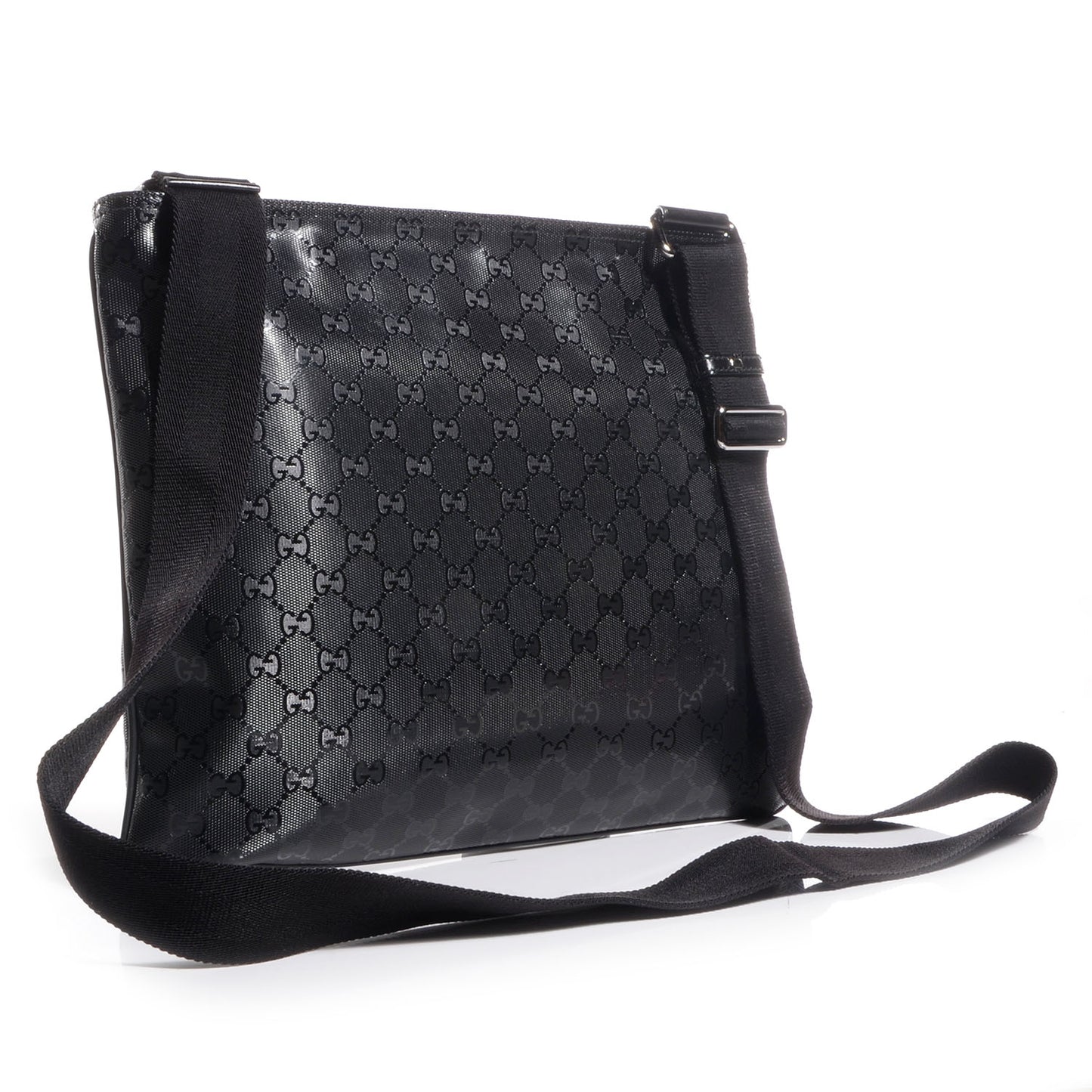 Imprime Monogram Medium Flat Messenger Bag Black