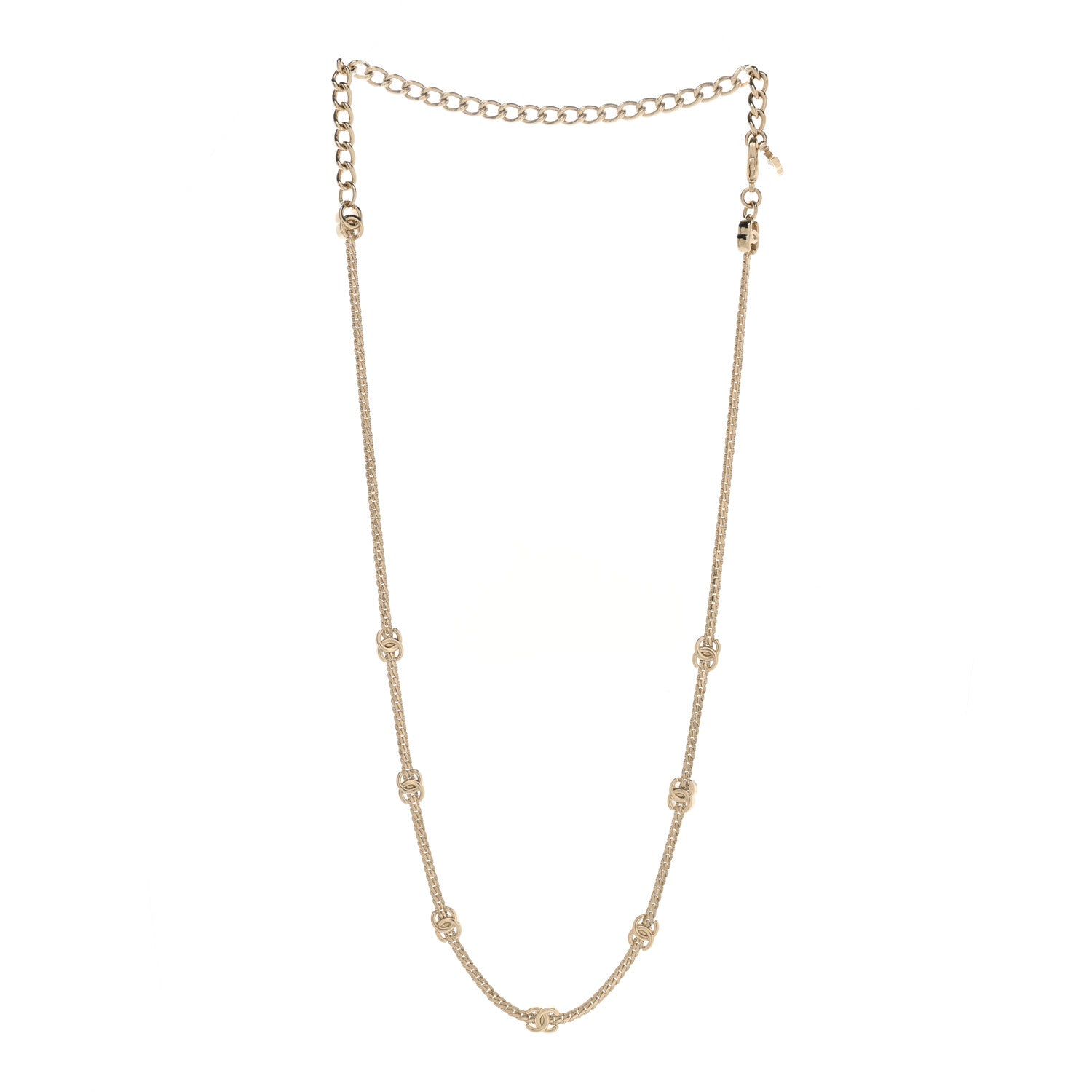 Chanel Metal CC Short Chain Necklace Gold 3 of 5