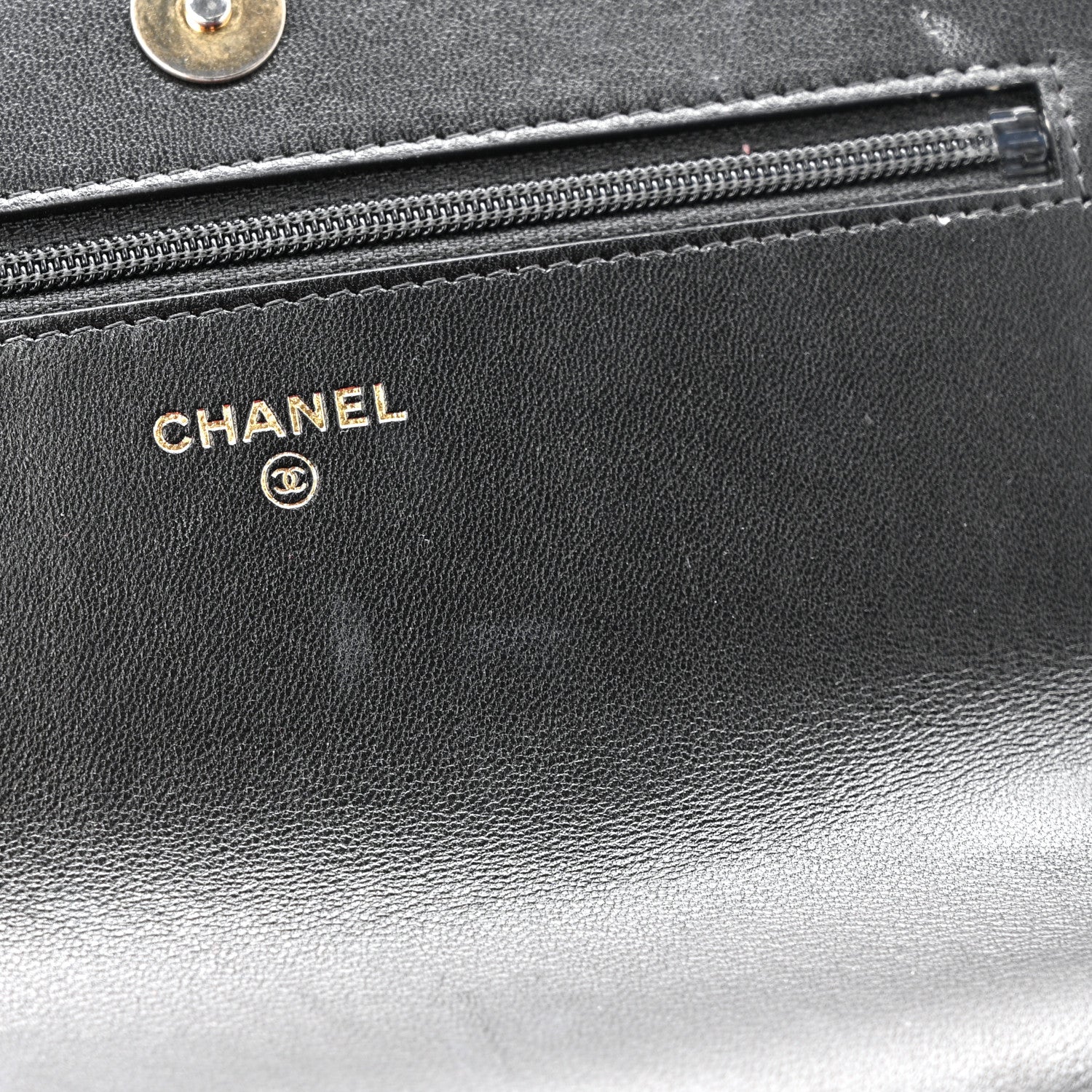 Chanel Lambskin Quilted Chanel 19 Wallet On Chain WOC Black 12 of 14