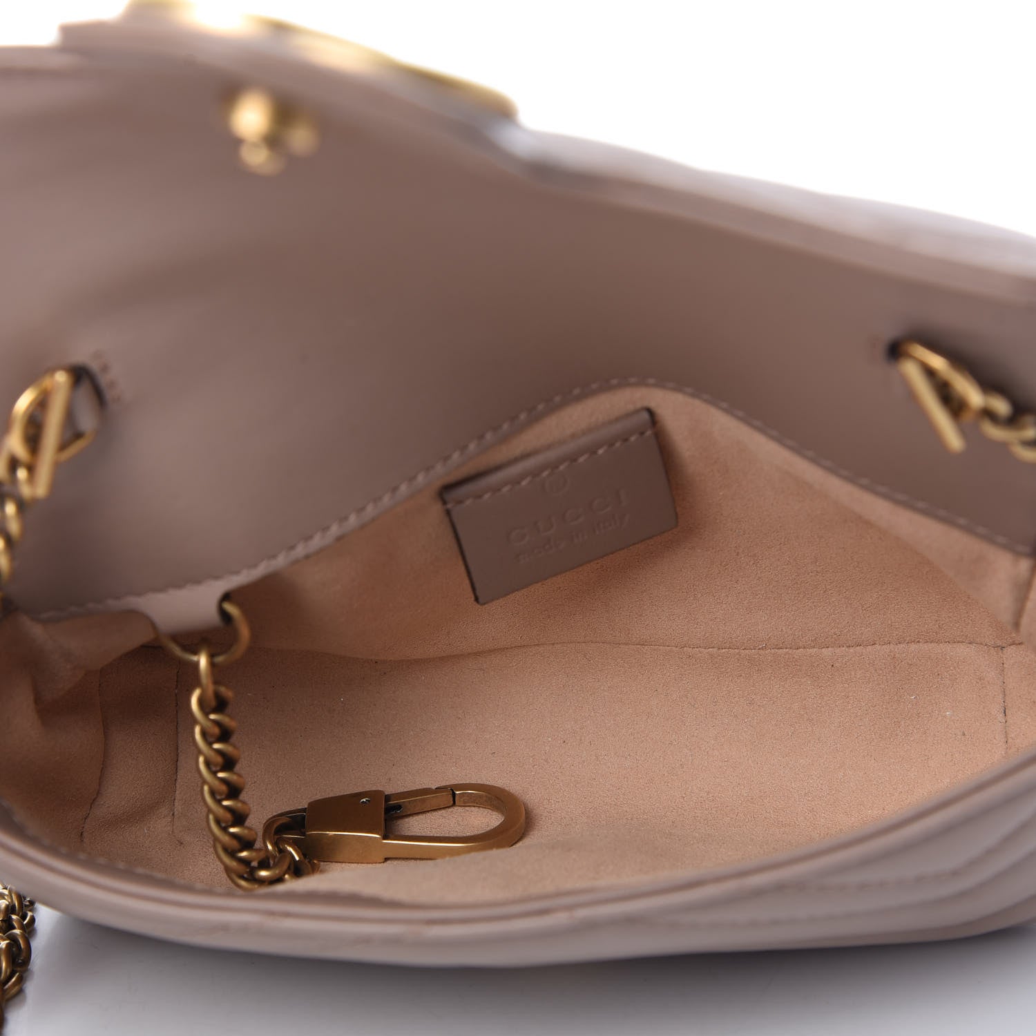 Gucci Calfskin Matelasse Super Mini GG Marmont Shoulder Bag Porcelain Rose 5 of 11