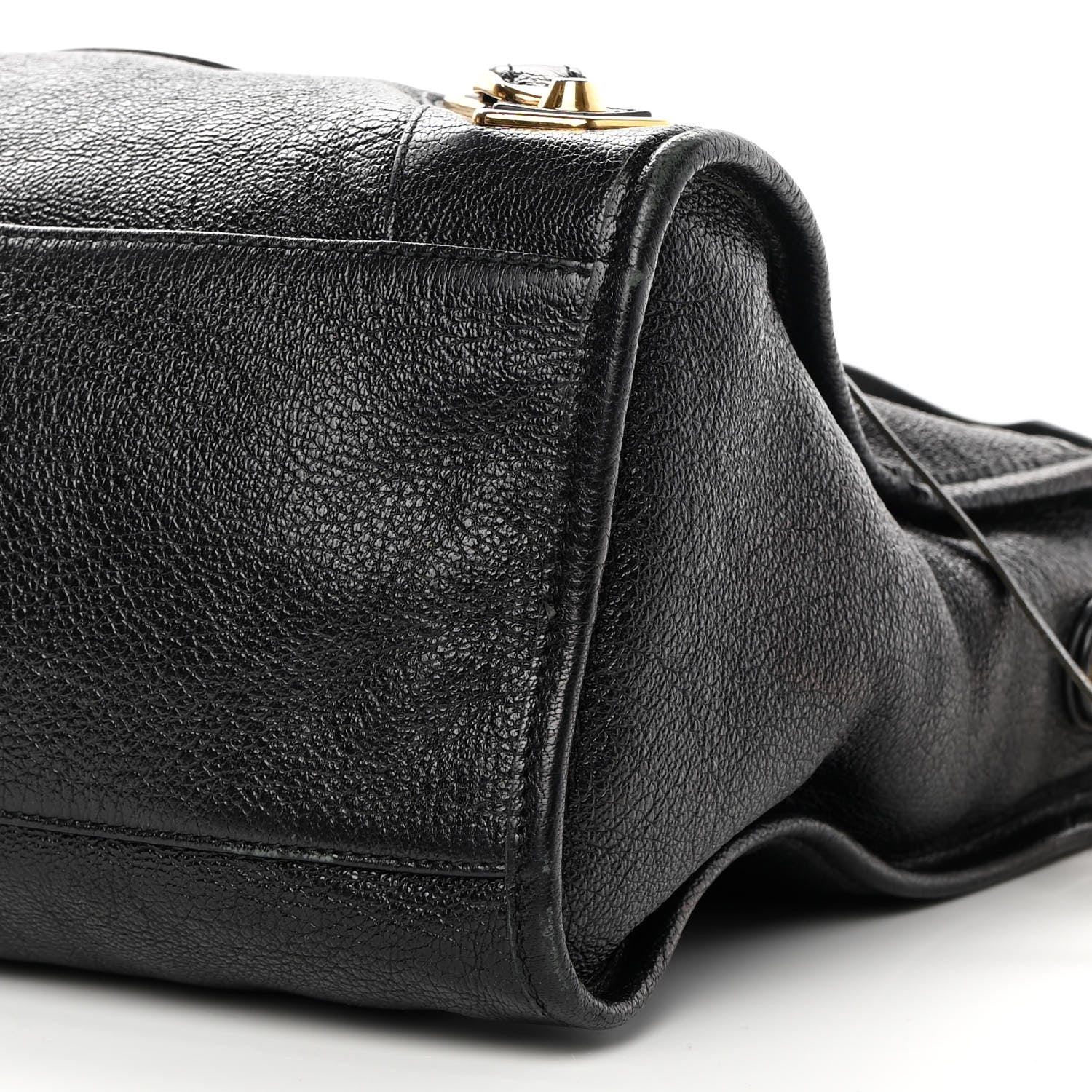 Balenciaga Chevre Gold Metallic Edge Hardware City Black 10 of 21