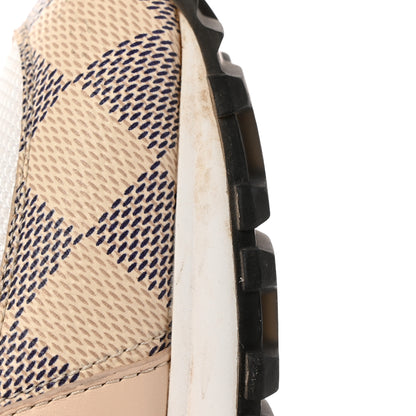 Louis Vuitton Calfskin Damier Azur Run Away Sneakers 38 White 13 of 14