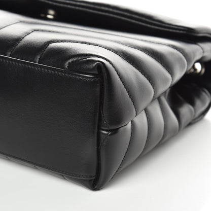 Saint Laurent Calfskin Y Quilted Monogram Small Loulou Chain Satchel Black 9 of 9