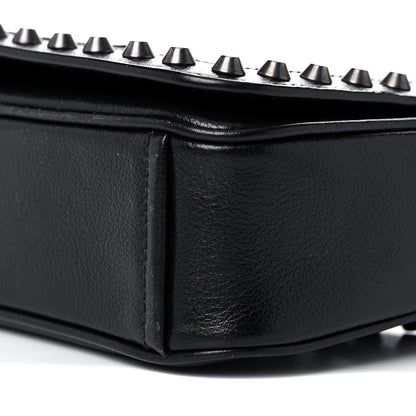 Prada Glace Calfskin Studded Crossbody Black 9 of 18