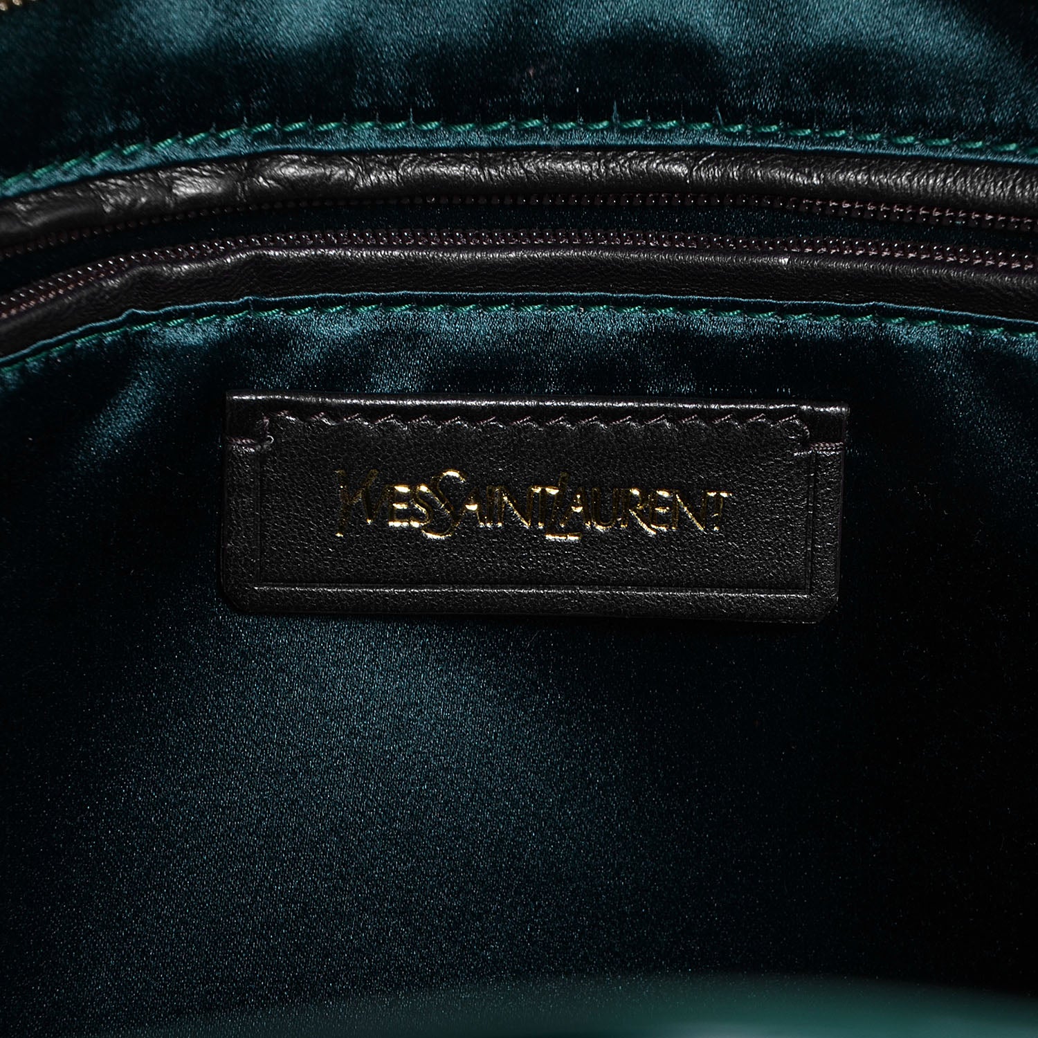 Saint Laurent Textured Leather Large Cabas ChYc Dark Green 6 of 8