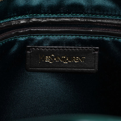 Saint Laurent Textured Leather Large Cabas ChYc Dark Green 6 of 8