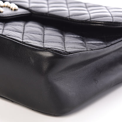 Chanel Lambskin Medium Westminster Pearl Flap Black 10 of 11