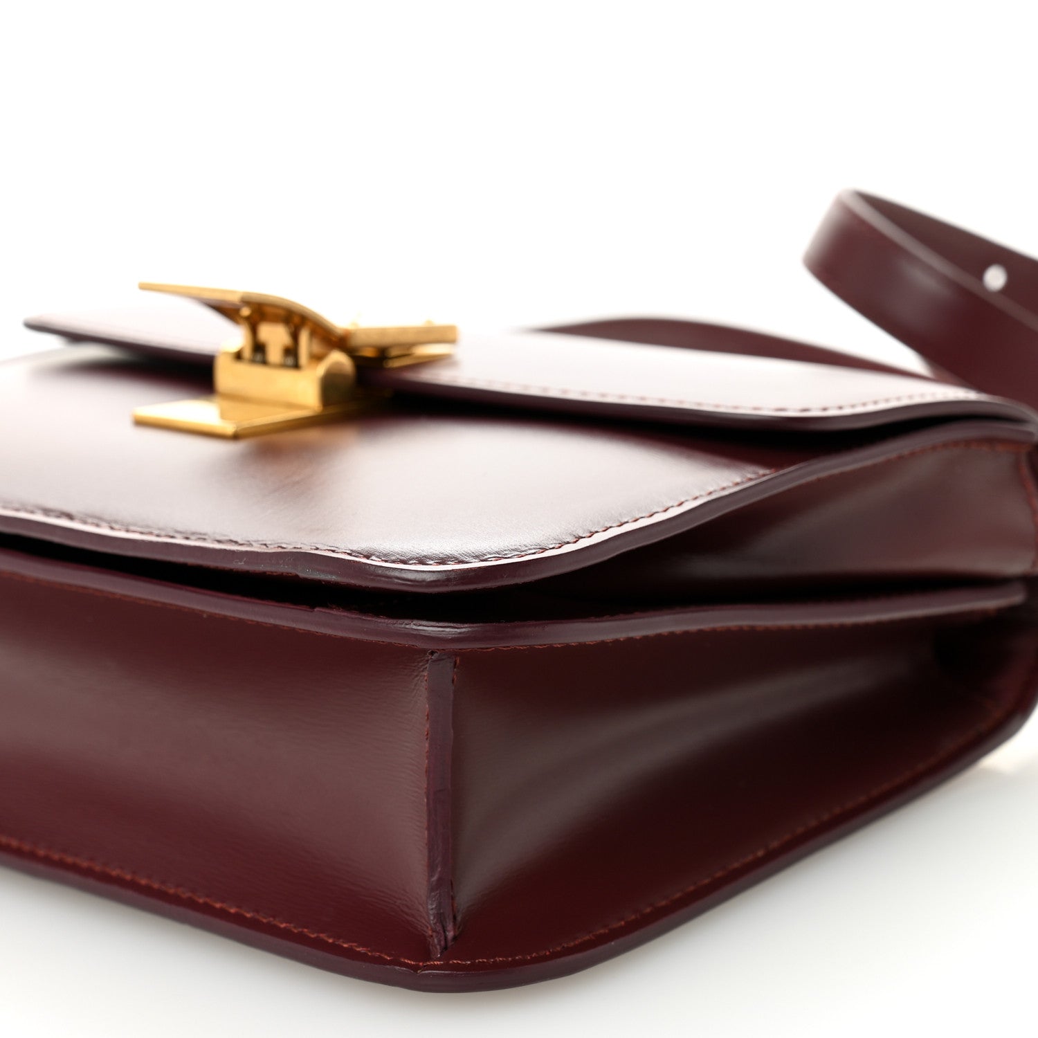 Celine Box Calfskin Teen Classic Box Flap Bag Burgundy 9 of 11