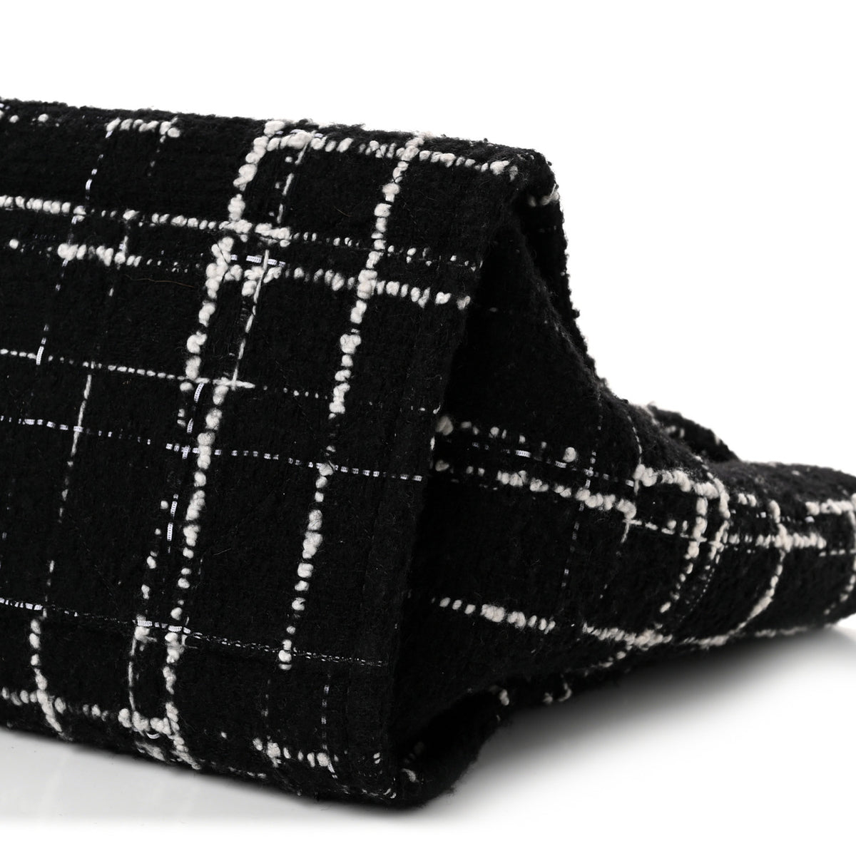 Tweed Medium Deauville Tote Black White Multicolor