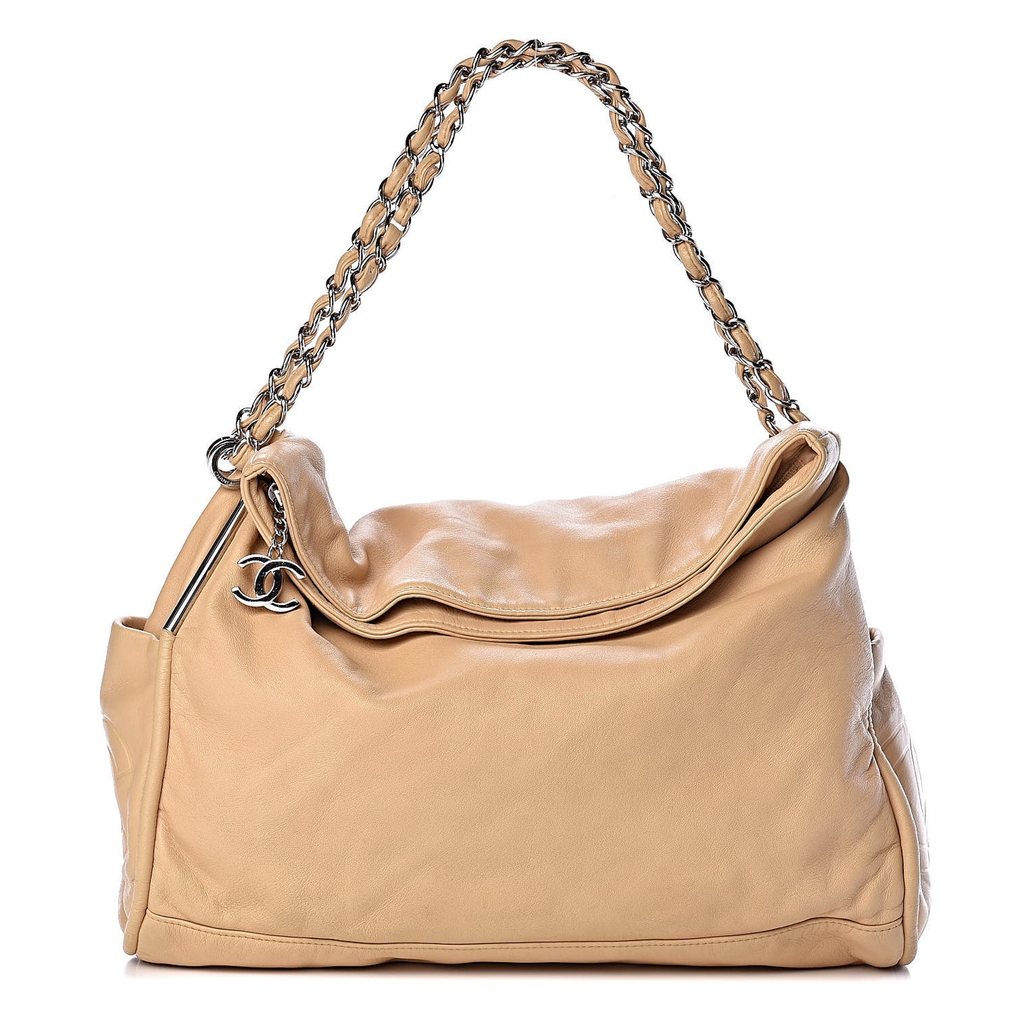 Lambskin Large Ultimate Soft Tote Beige