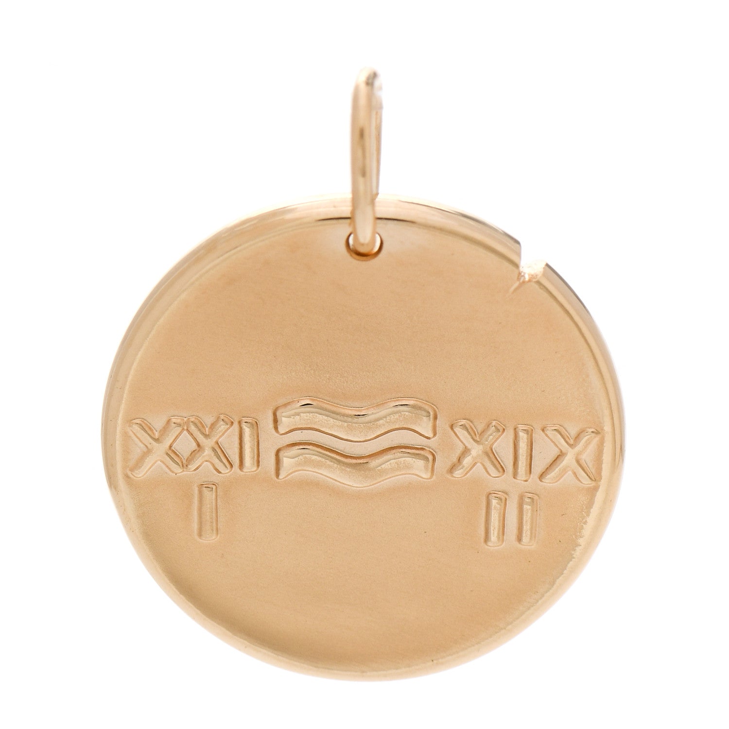 Van Cleef & Arpels 18K Yellow Gold Zodiac Aquarius Pendant 3 of 4
