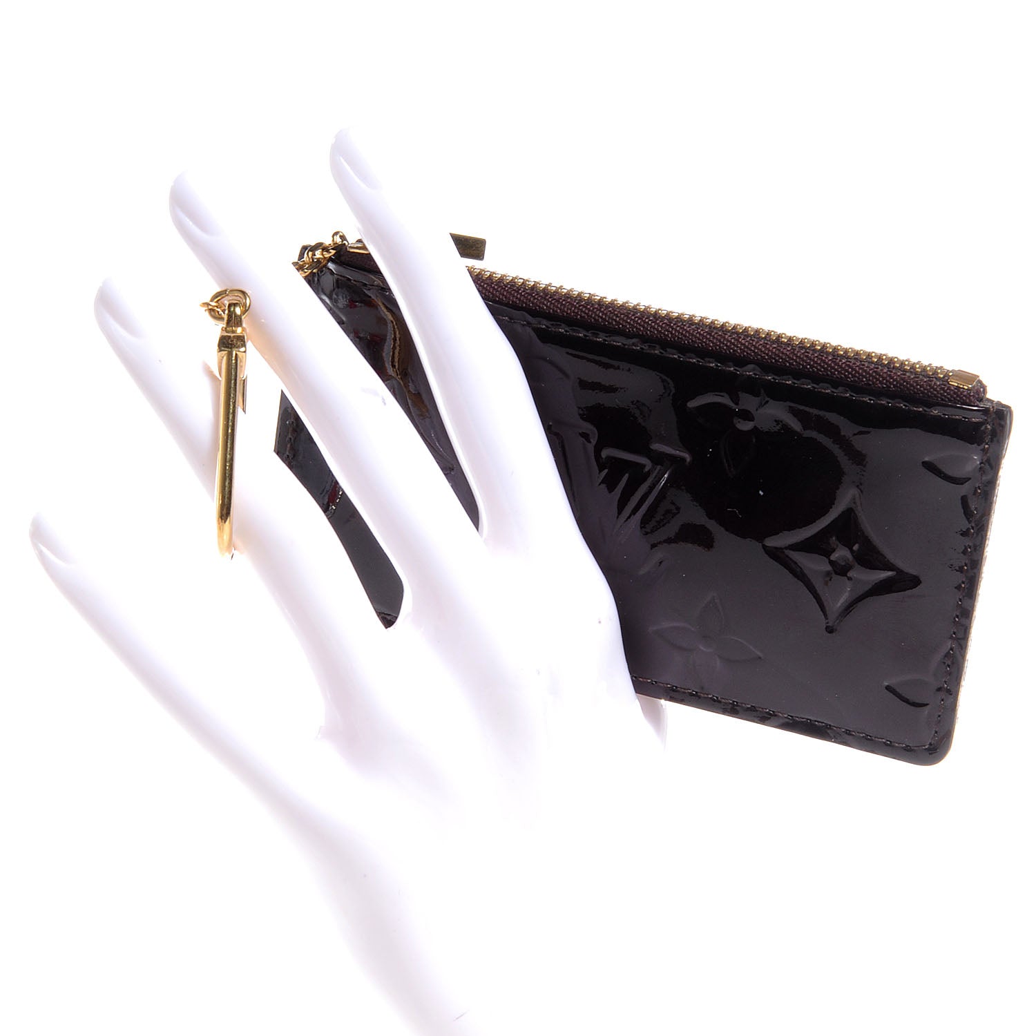 Louis Vuitton Vernis Pochette Key Pouch Amarante 2 of 7