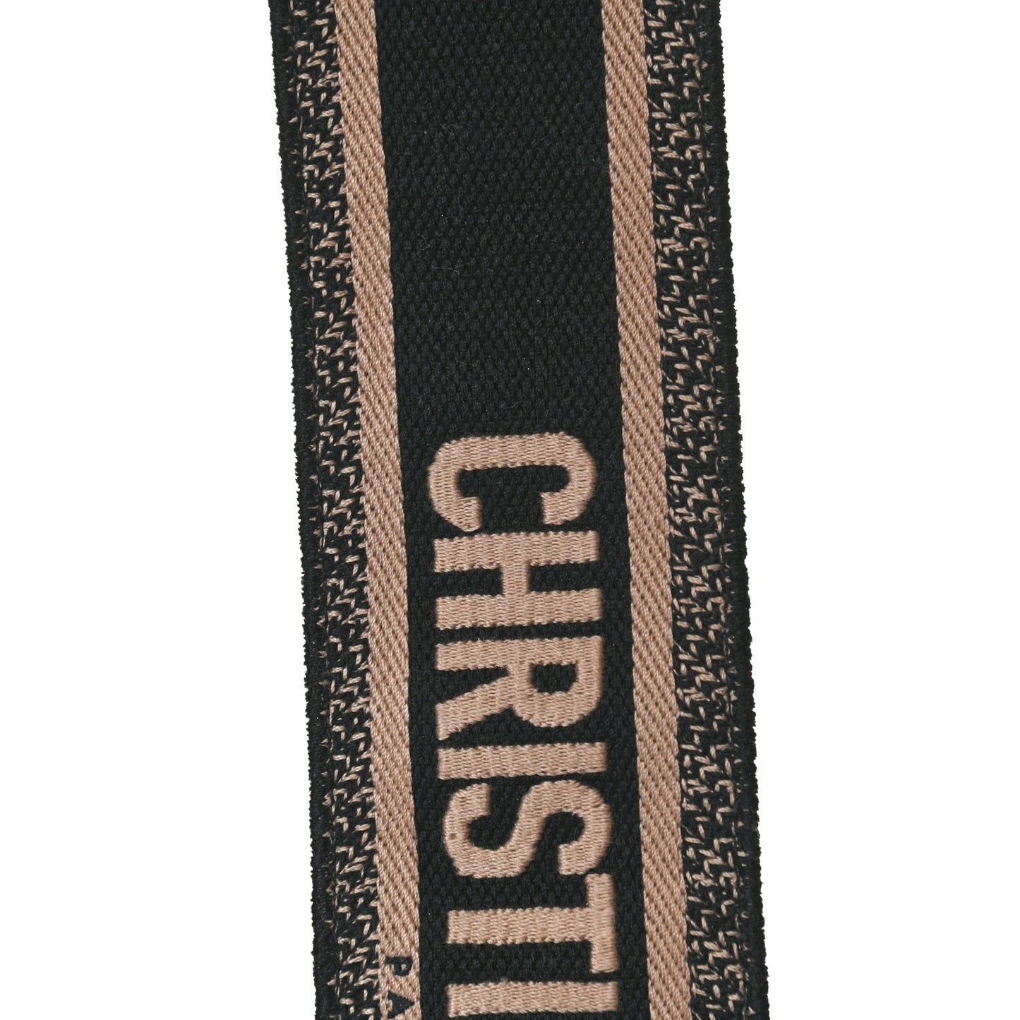 Canvas Embroidered Large Book Belt 85 34 Black Beige