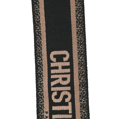 Christian Dior Canvas Embroidered Large Book Belt 85 34 Black Beige 8 of 8
