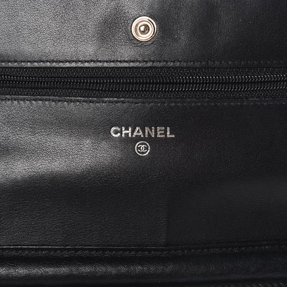 Chanel Distressed Patent Calfskin Quilted Reissue Wallet On Chain WOC Black 6 of 10