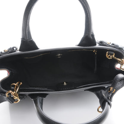 Burberry Derby Calfskin House Check Small Banner Tote Black 6 of 9