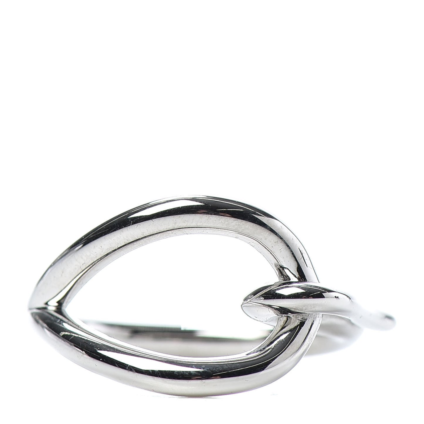 Palladium Knot Scarf Ring Silver