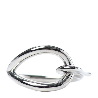 Hermes Palladium Knot Scarf Ring Silver 1 of 4