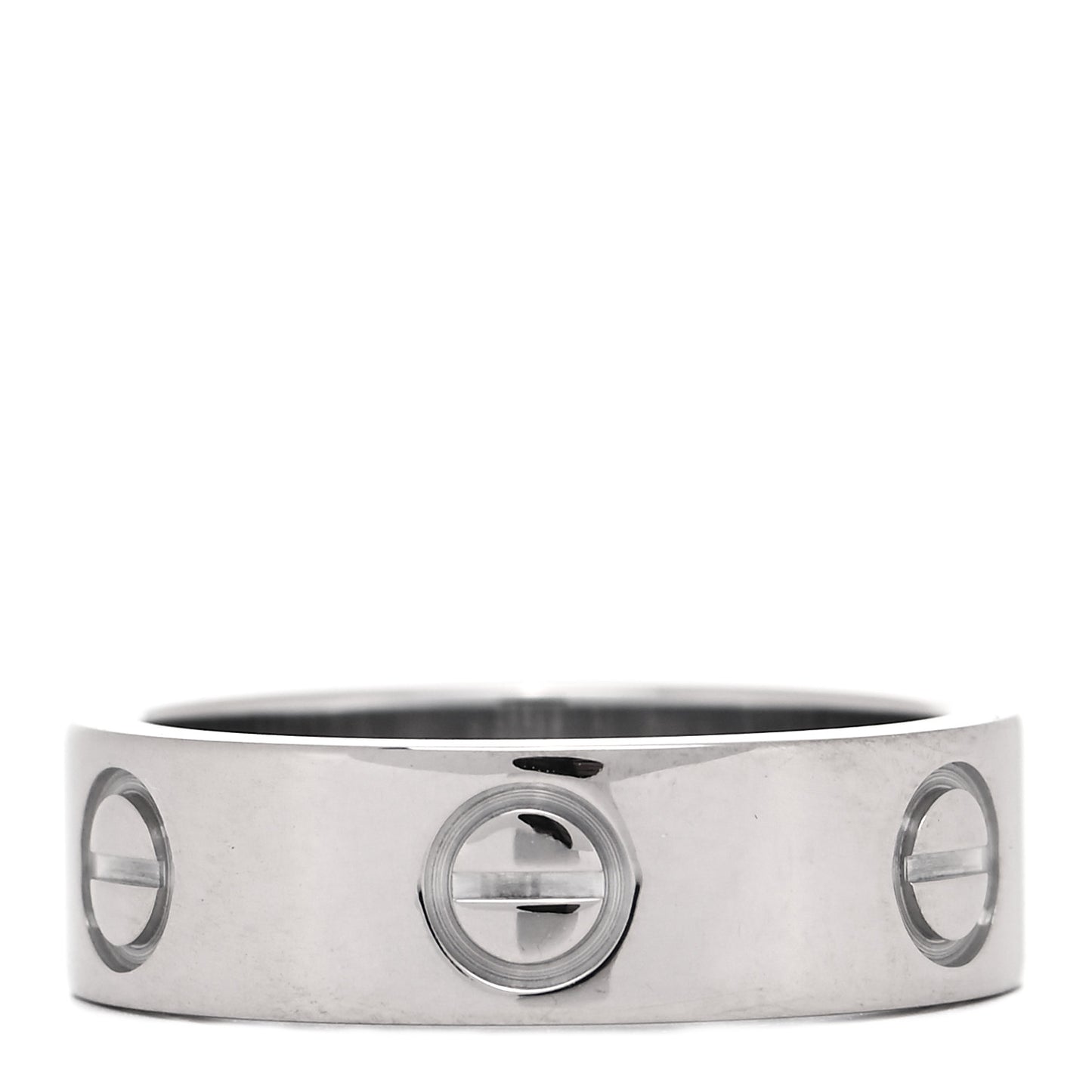 18K White Gold 5.5mm LOVE Ring 50 5.25