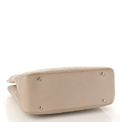 Chanel Lambskin Large Carry Chic Shopping Tote Beige 4 of 12