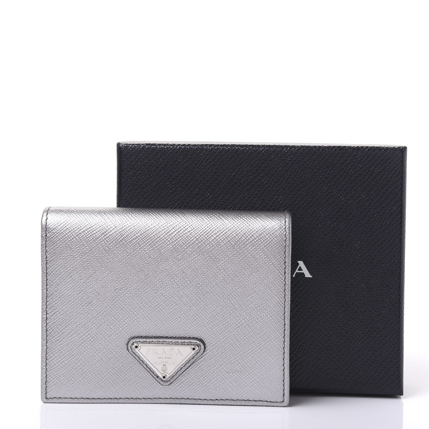 Saffiano Compact Wallet Cromo