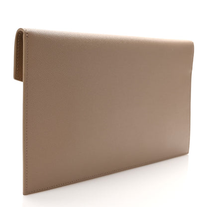 Saint Laurent Grain De Poudre Uptown Pouch Dark Beige 3 of 7