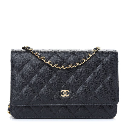 Chanel Caviar Quilted Wallet On Chain WOC Black 1 of 9
