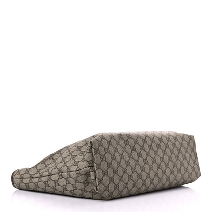 Gucci GG Supreme Monogram Medium Zippered Shopping Tote Dark Brown 4 of 21