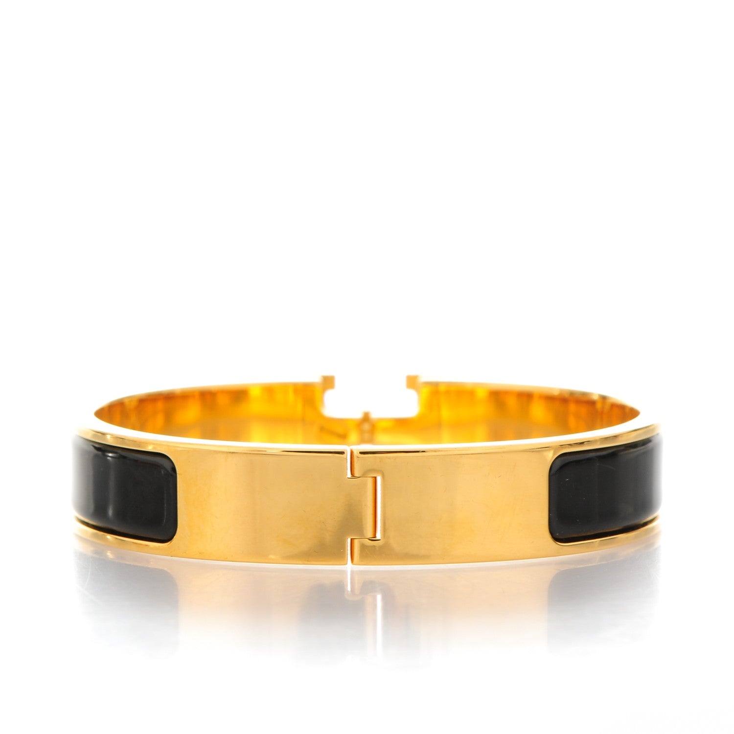 Hermes Enamel Narrow Clic Clac H Bracelet PM Black 3 of 4