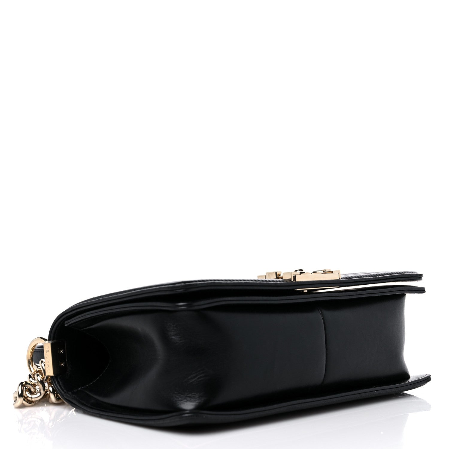 Chanel Lambskin Chain Quilted Medium Boy Flap Black 3 of 14