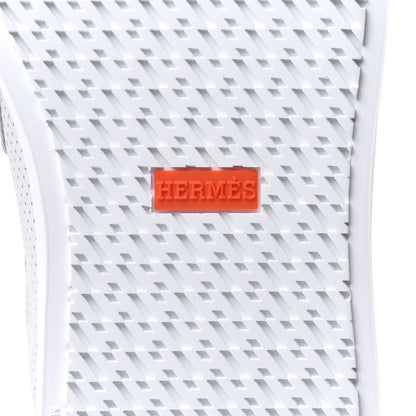 Hermes Calfskin Perforated Day Sneakers 38 White 8 of 13