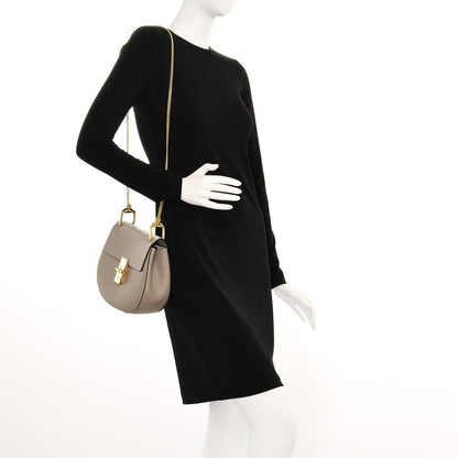 Chloe Grained Lambskin Drew Shoulder Bag Motty Grey 2 of 8