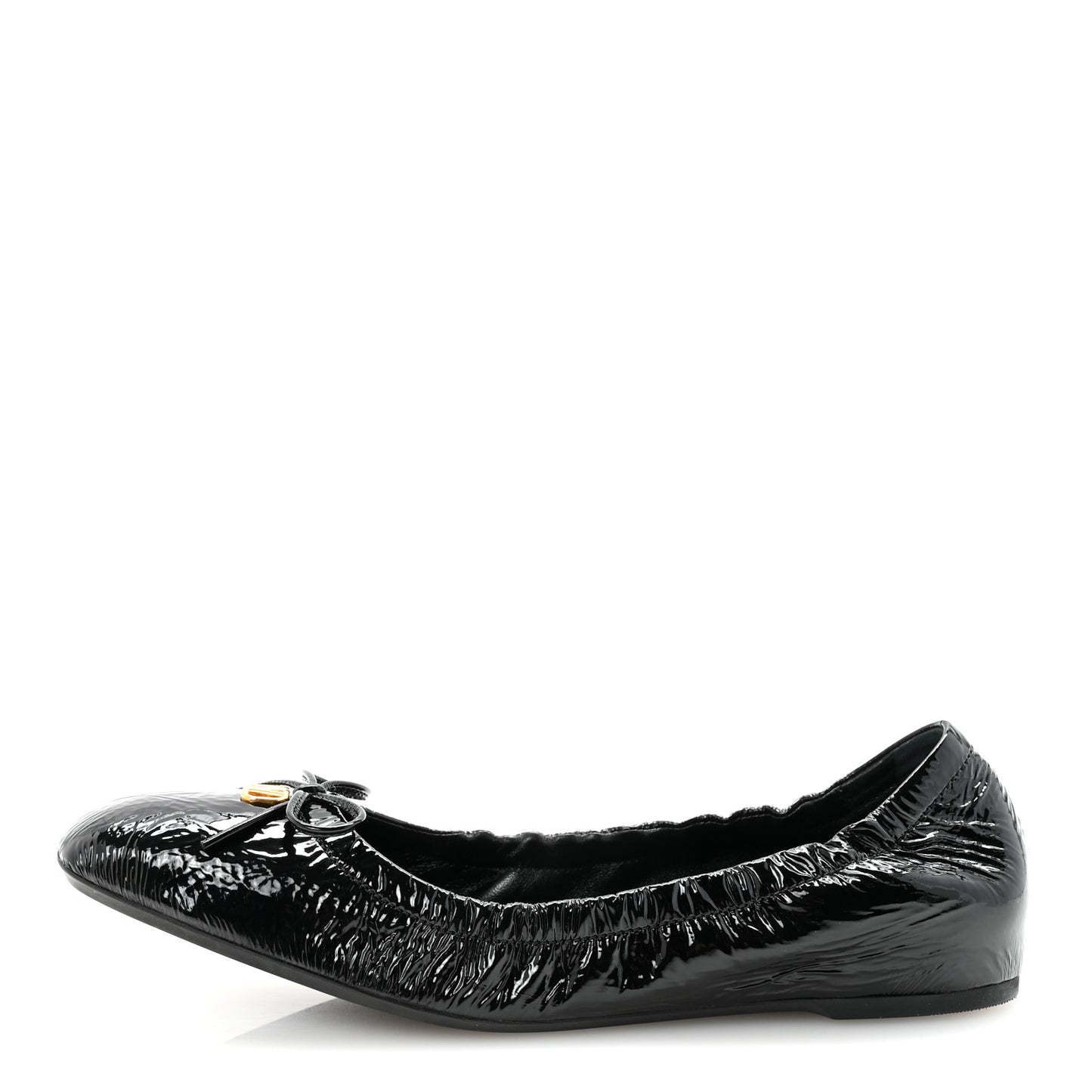 Naplack Nappa Vlogo Bow Mary Jane Ballerina Flats 37 Black