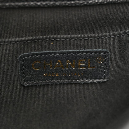 Chanel Shiny Caviar Quilted Medium Duma Pockets Drawstring Backpack Black 6 of 10