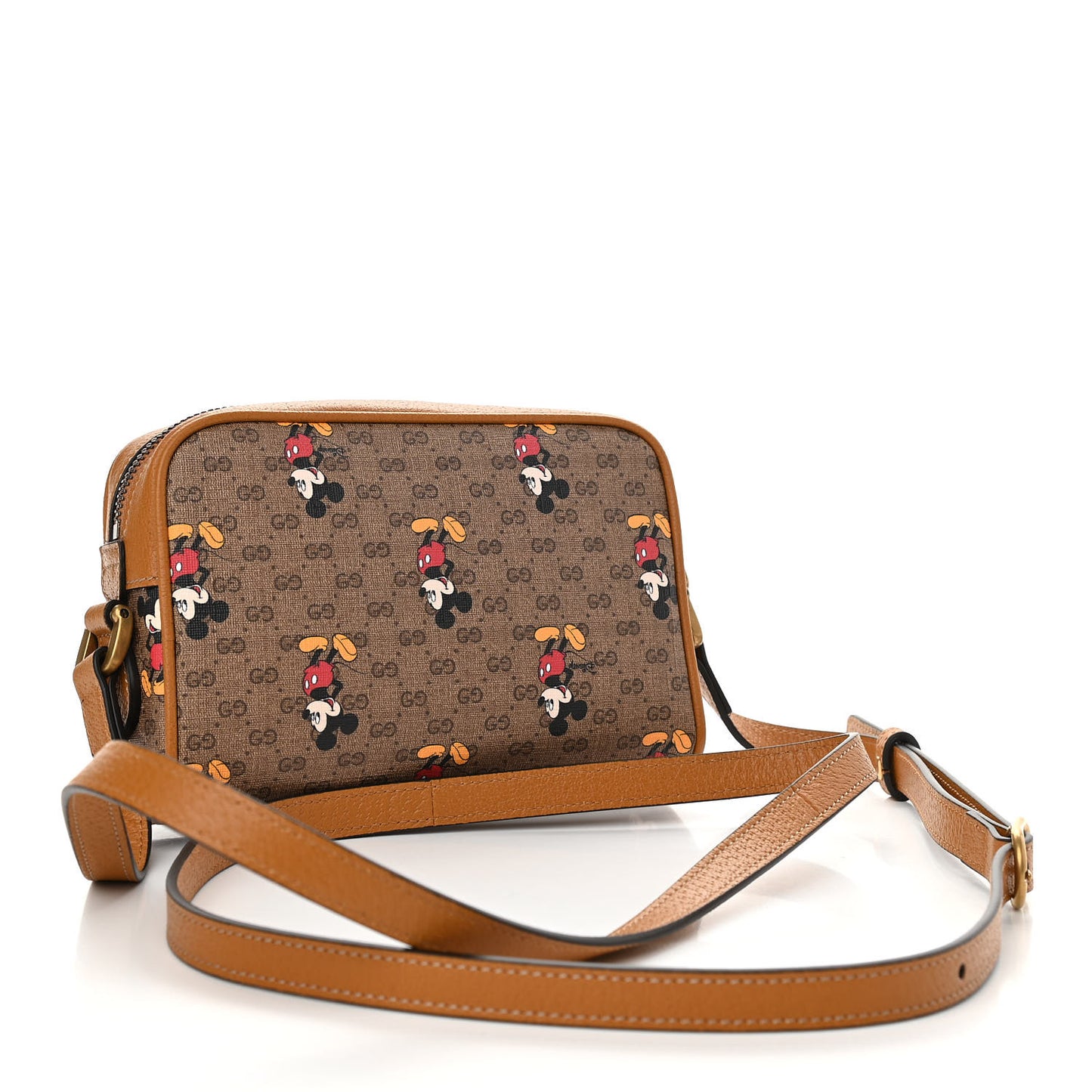 X DISNEY Mini Vintage GG Supreme Monogram Mickey Mouse Shoulder Bag Beige Vintage Sun Oil