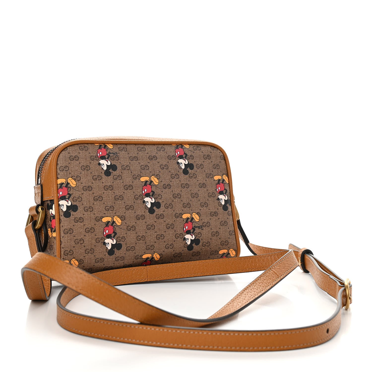 Gucci X DISNEY Mini Vintage GG Supreme Monogram Mickey Mouse Shoulder Bag Beige Vintage Sun Oil 3 of 11