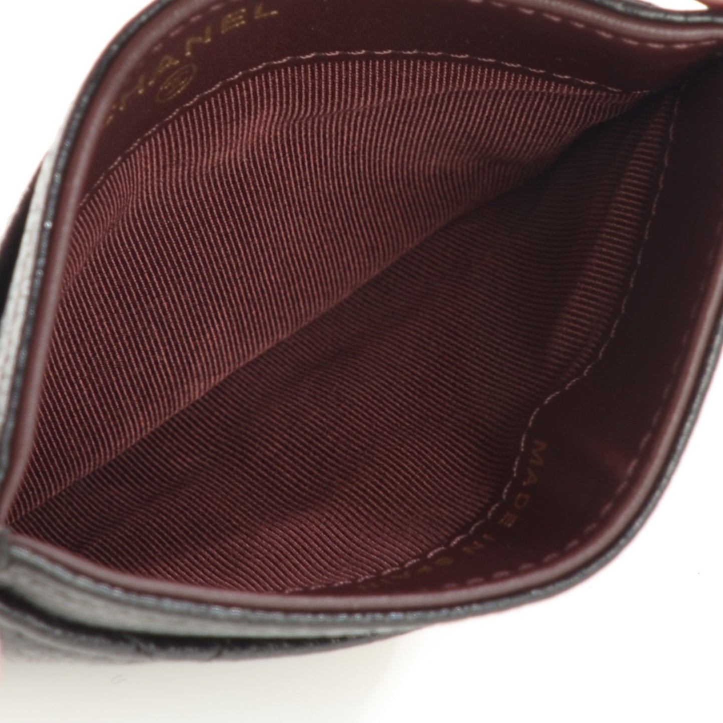 Caviar Quilted Card Holder Black