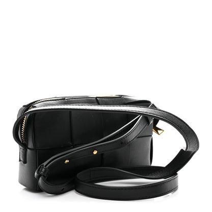 Bottega Veneta Lambskin Maxi Intreccio Cassette Phone Pouch Crossbody Bag Black 3 of 9
