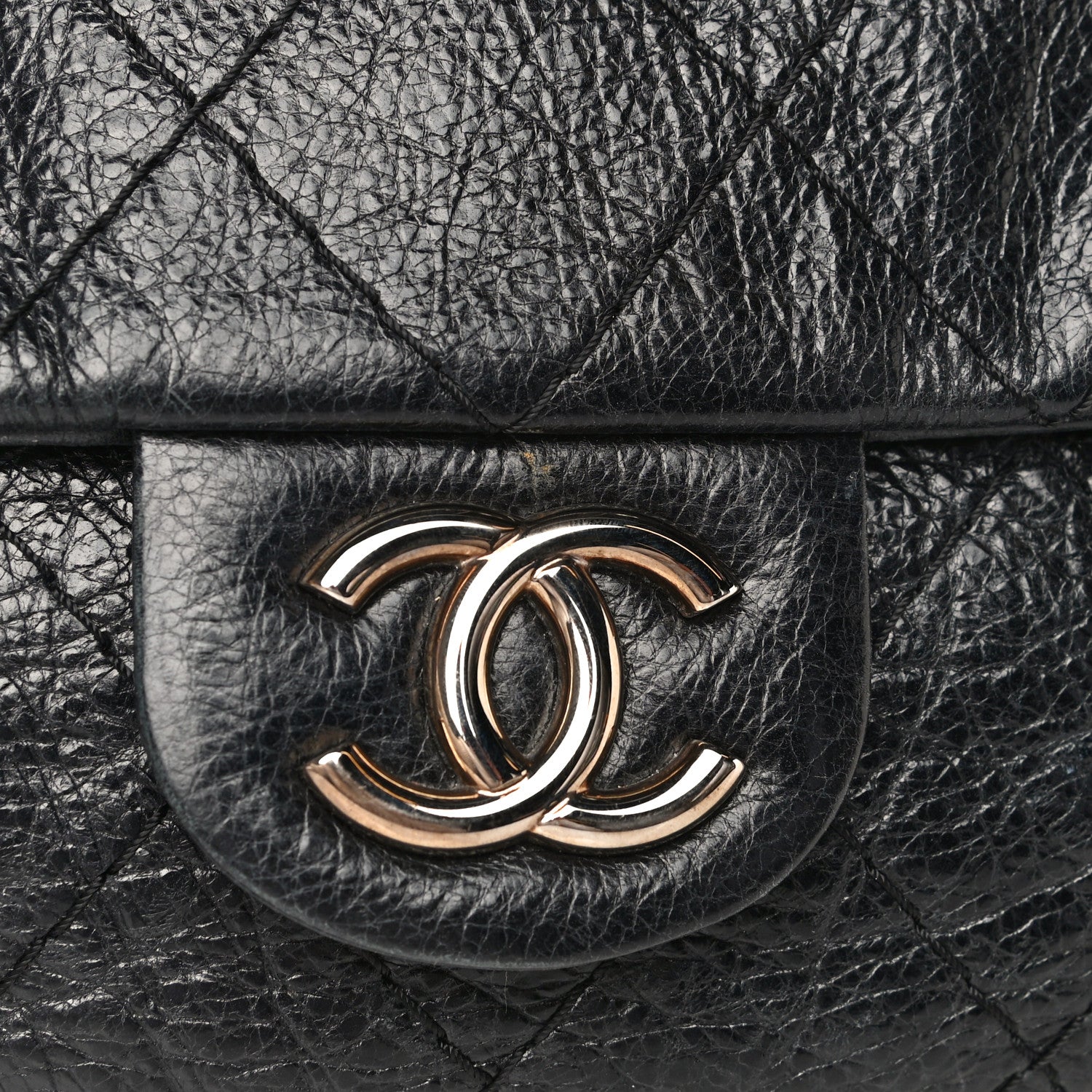 Chanel Glazed Calfskin Stitched On The Road Flap Black 13 of 19