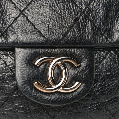 Chanel Glazed Calfskin Stitched On The Road Flap Black 13 of 19