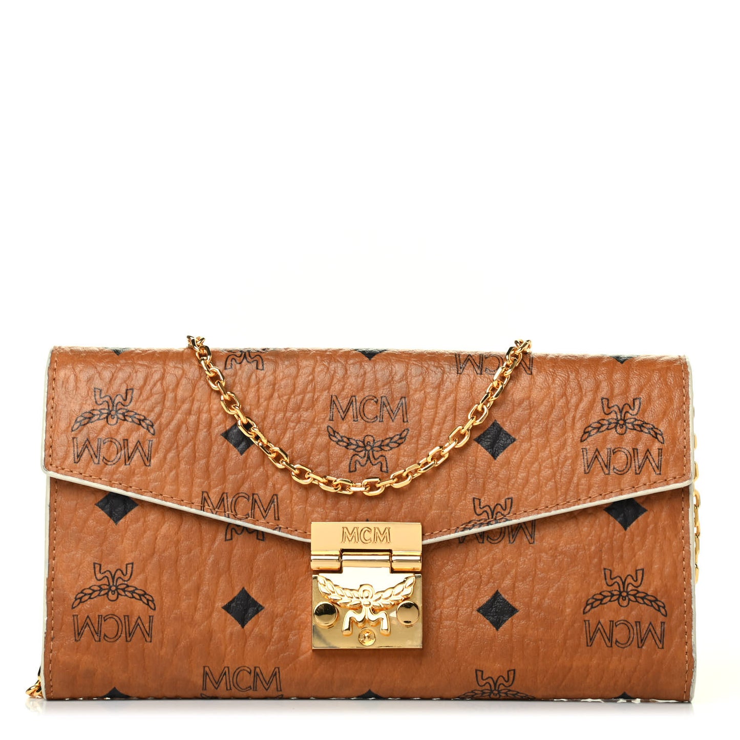 Visetos Large Patricia Wallet On Chain Cognac