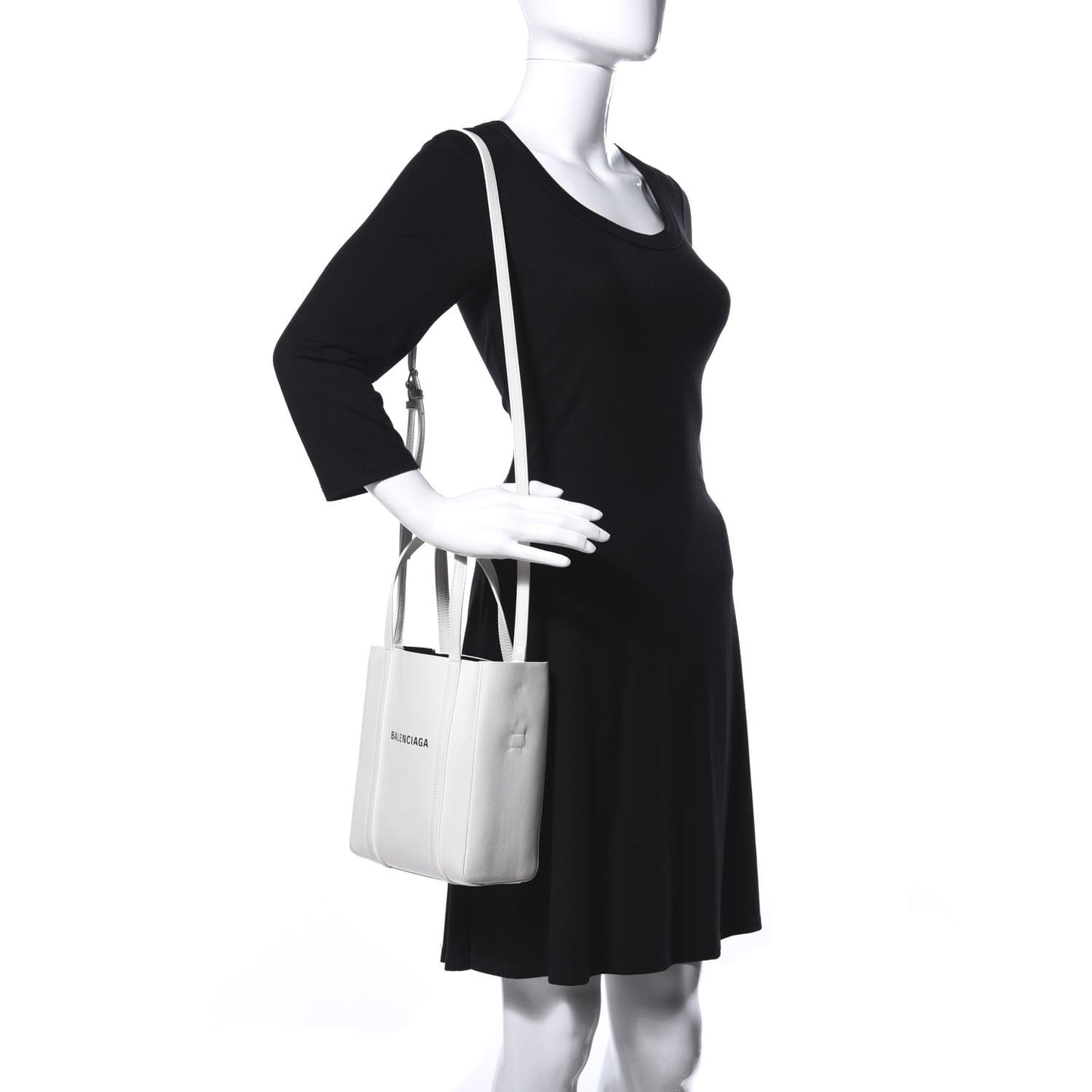 Smooth Calfskin Double Sided XXS Everyday Tote White Light Black