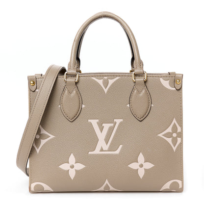 Louis Vuitton Empreinte Monogram Giant Onthego PM Tourterelle Creme 1 of 11