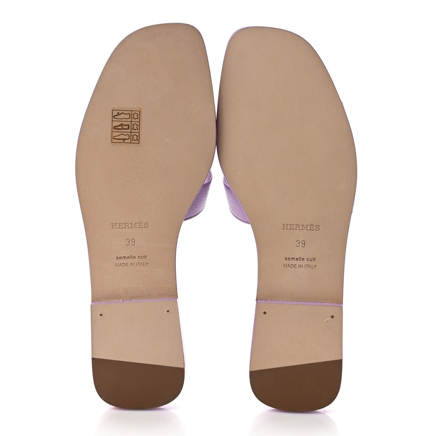 Hermes Epsom Oran Sandals 38 Violet Amethyste 5 of 8
